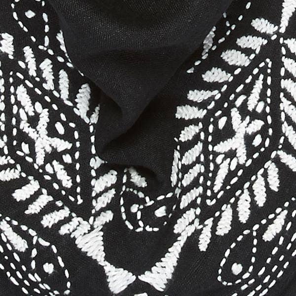 Indigo Handloom - Wholesale Scarf - Women's - Folklore - Black3