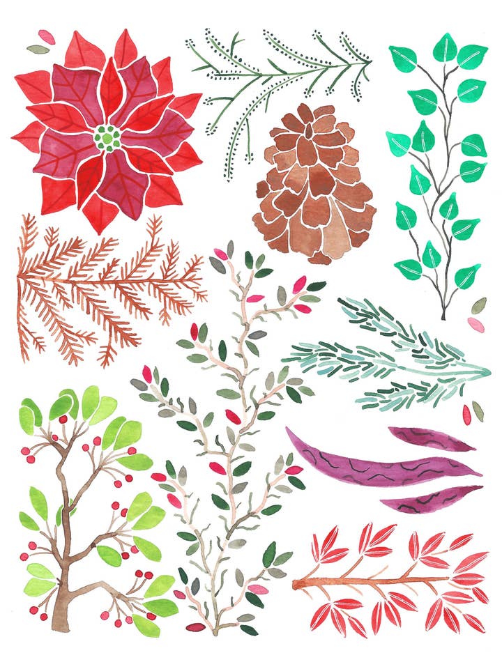 11" x 14" December Nature Art Print Collection for wholesale by Andria Green