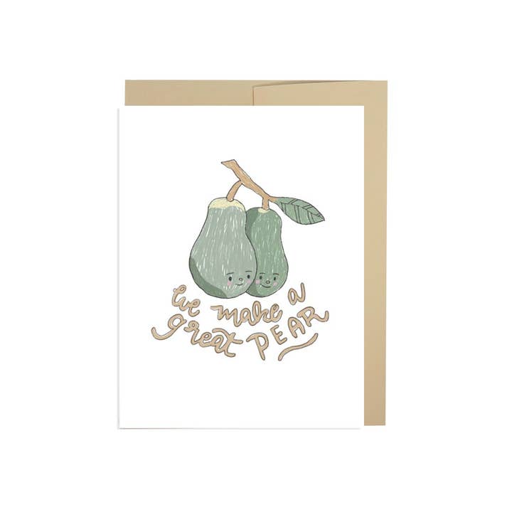 Vi gör en stor päronkort för wholesale av New Moon Paper Goods