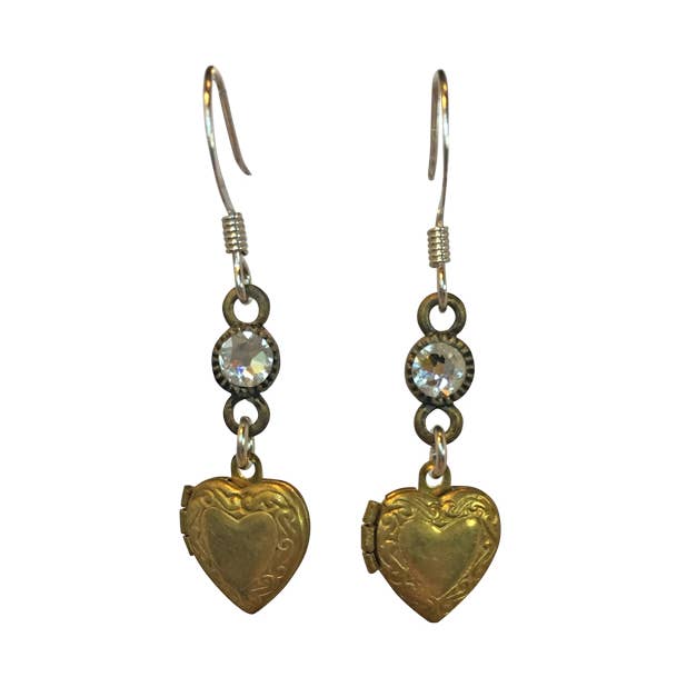 Heart Locket Earrings for wholesale by Nancy Neill Designs