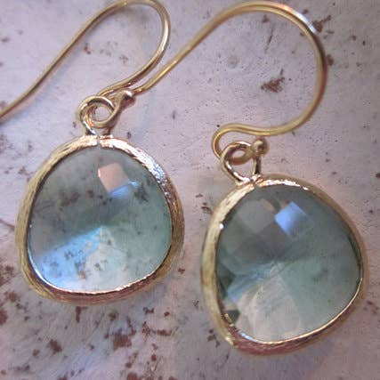 Prasiolite Earrings Green Gold Filled for wholesale by Laalee Jewelry