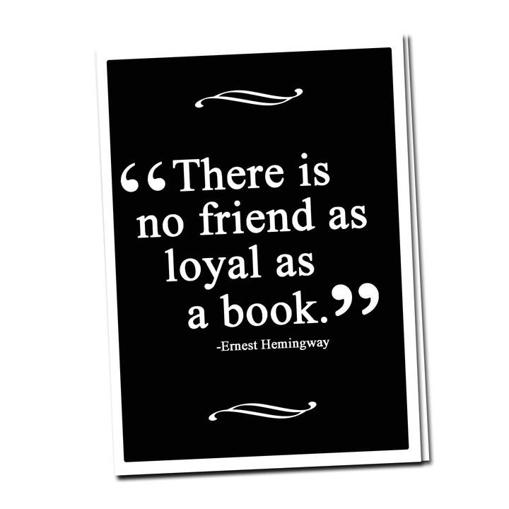 There's No Friend As Loyal As Books Blank Greeting Card for wholesale by Fly Paper Products