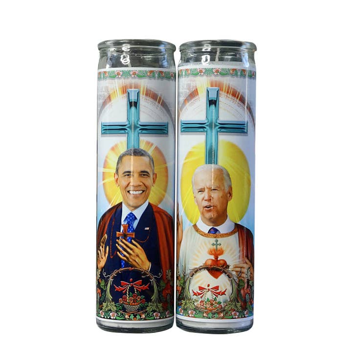 President Obama and Vice President Biden Celebrity Prayer Candle Set for wholesale by Calm Down Caren