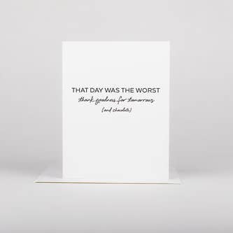Worst Day - Greeting Card for wholesale by Wrinkle & Crease Paper Products