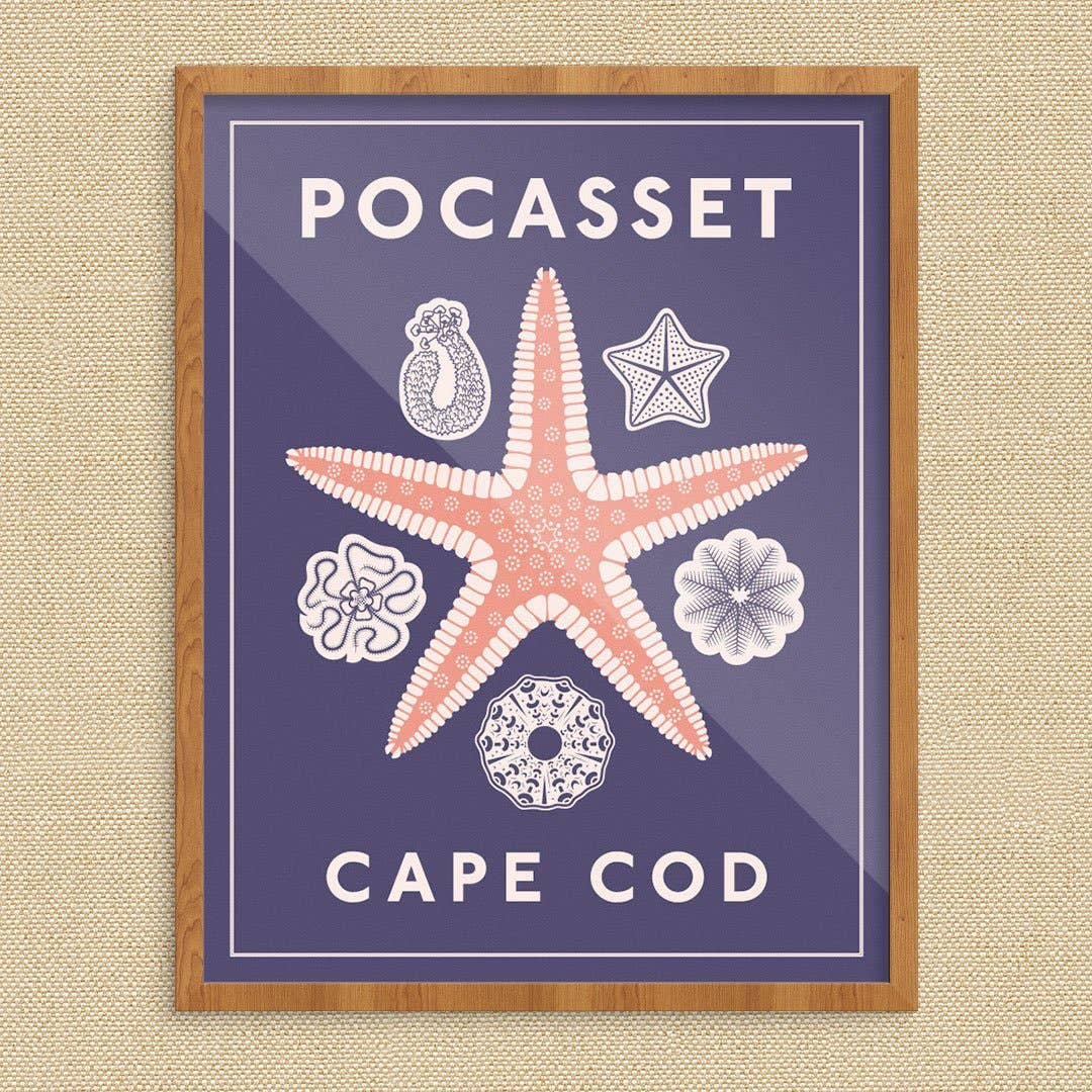 Fridgedoor – Impressão artística por atacado – Impressão de estrela do mar Pocasset de 11 “x 14"0