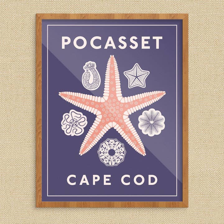 Fridgedoor - Wholesale Art Print - 11'' x 14'' Pocasset Starfish Print0