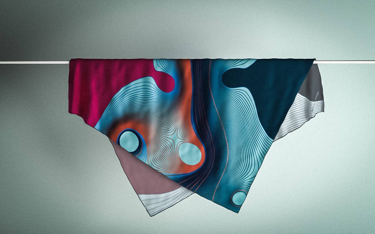 Bradley L Bowers - Wholesale Scarf - Women's - 16" x 16" Polaris Acqua2