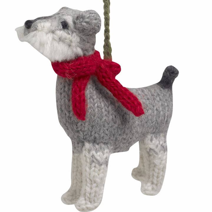 Schnauzer handgestrickter Weihnachtsanhänger, Geschenk für Hundefreunde für den Großhandel von Arcadia Home
