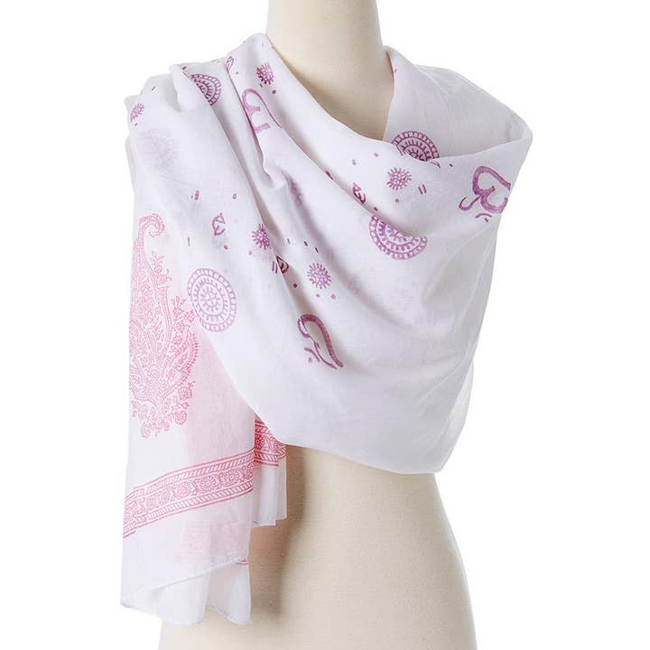 OMSutra – wholesale Yoga towel – Om Shanti Paisley Meditation Yoga luxurious Prayer Shawl3