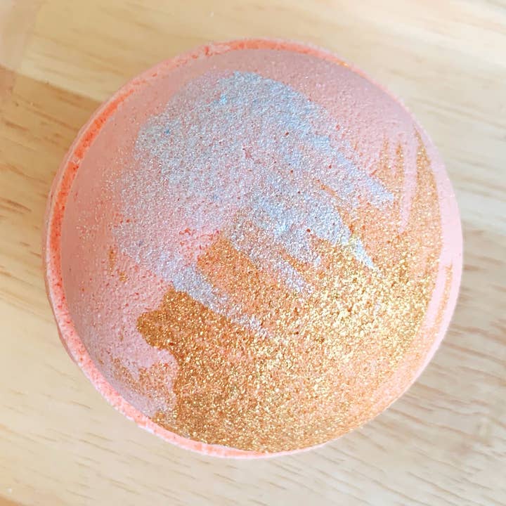Ginger Peach Bath Bomb for wholesale by Whipped Up Wonderful