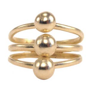 Brass Triple Fusion Ring for wholesale by Marionwild Jewelry