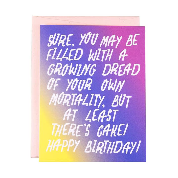 Carte d'anniversaire Growing Dread pour la vente par The Witty Gritty Paper Co.