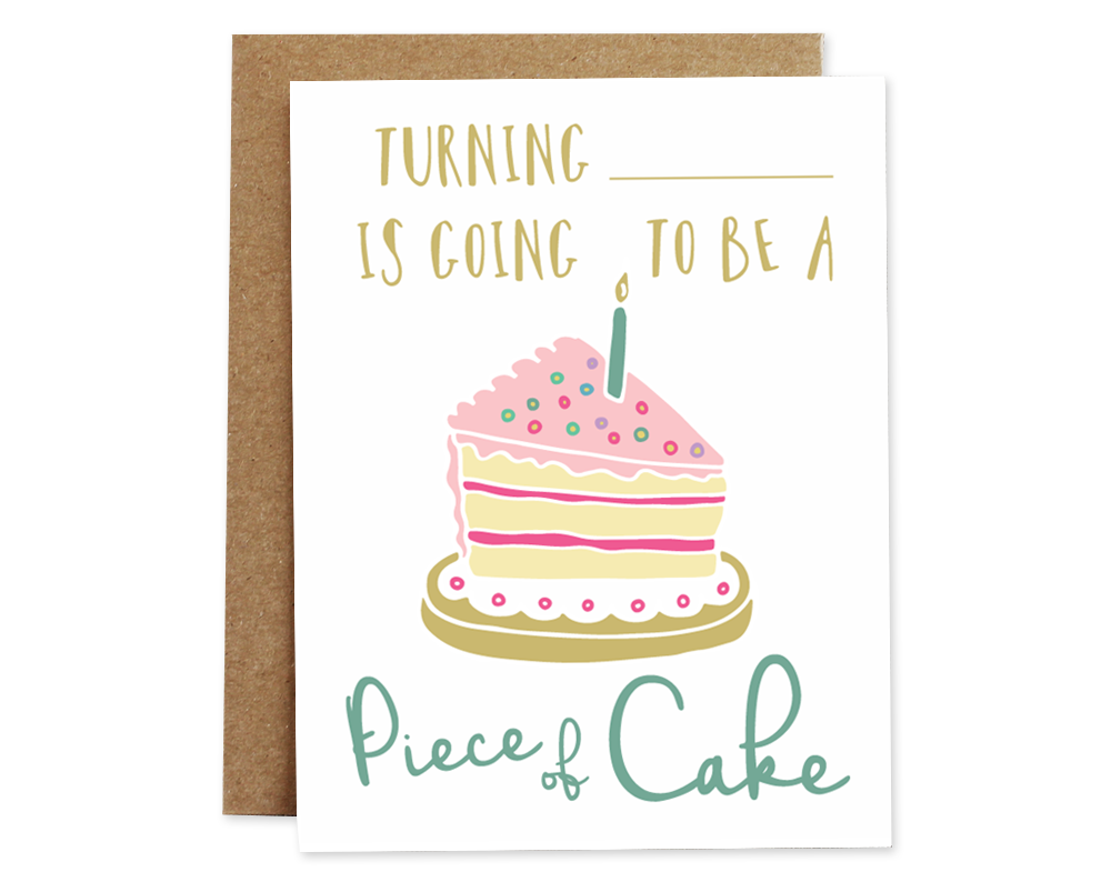 Rhubarb Paper Co. - Wholesale Birthday Card - Piece of Cake Birthday Card0
