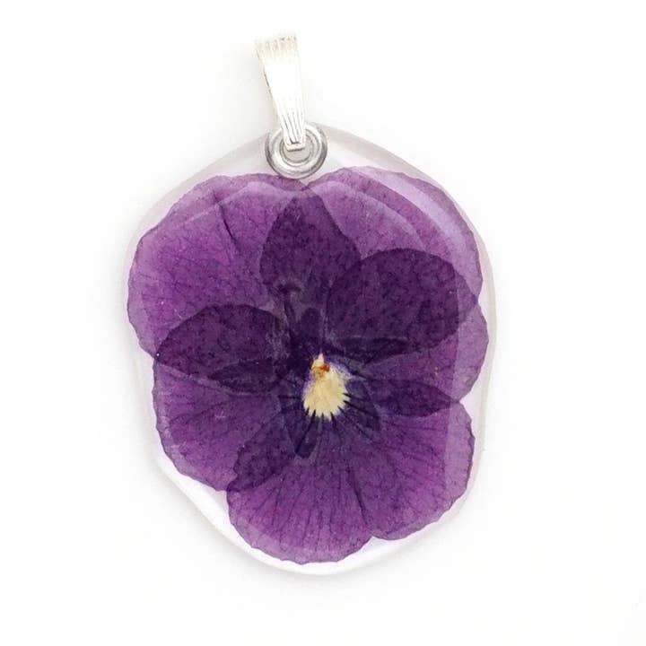 69004 Purple Pansy Pendat for wholesale by Petal Connection