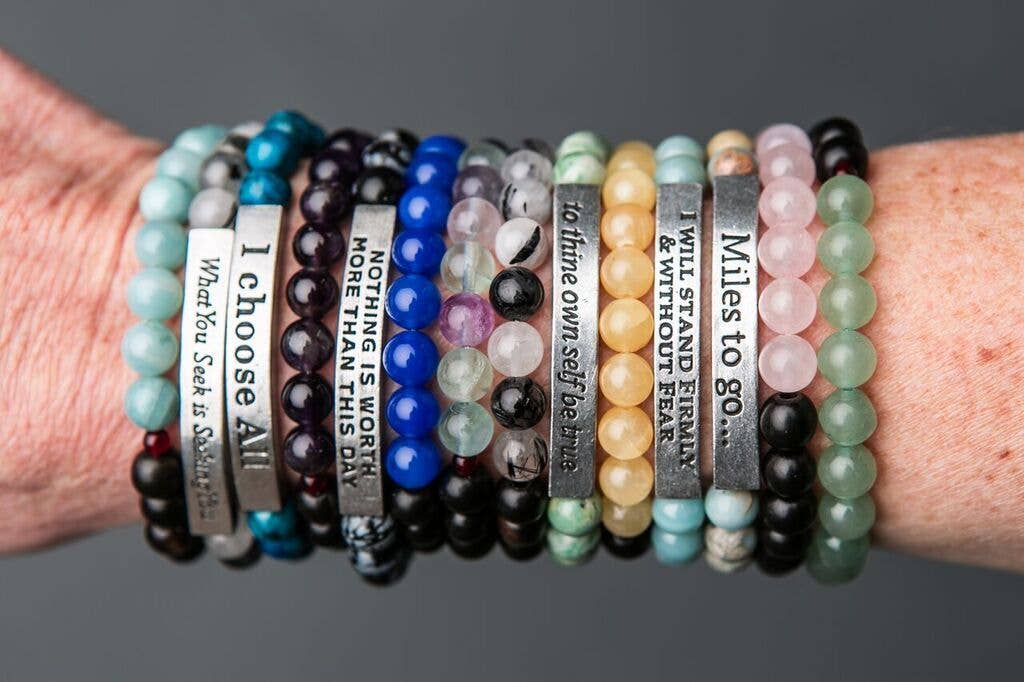 Iamtra - Wholesale Beaded Bracelet - The Beginning of Everything Quote Stack1