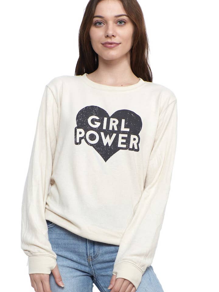 Power Cream trui voor meisjes voor wholesale door Social Sunday