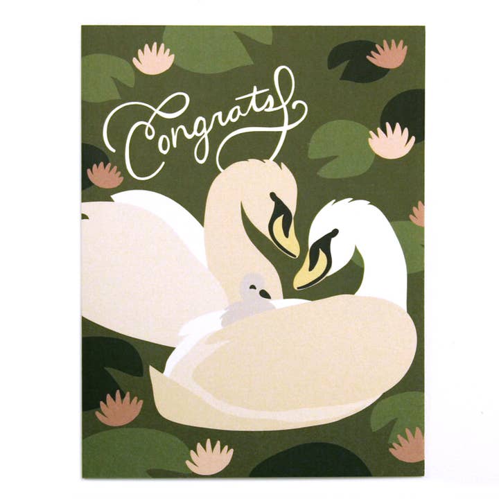 Swan Baby - Baby Card for wholesale by Dote Note + Gift