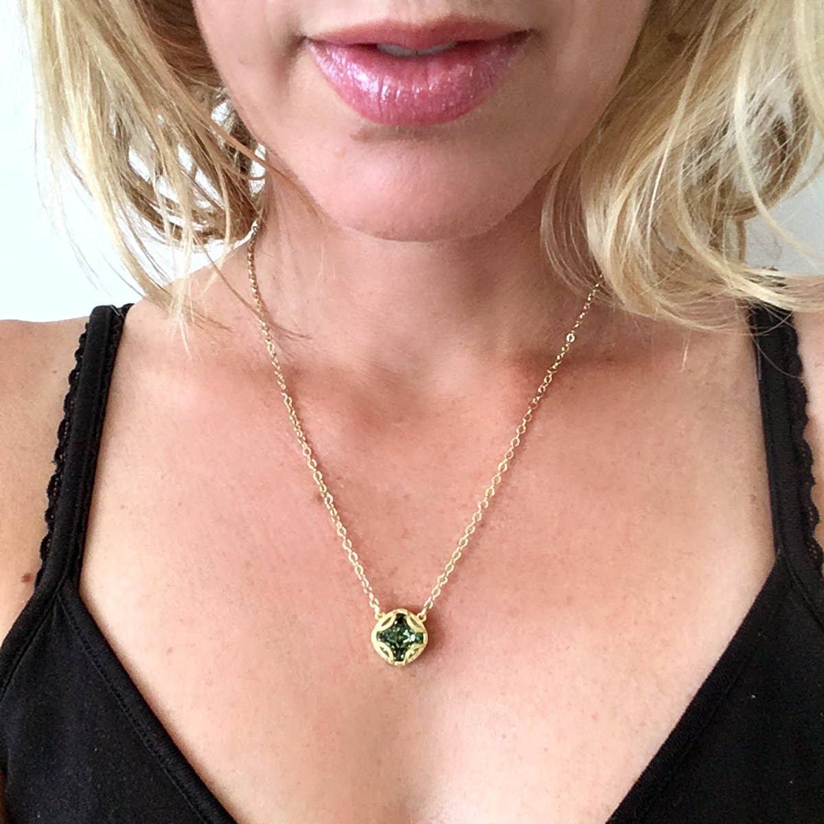 Jessica Elliot Jewelry - Wholesale Pendant/Charm Necklace - Florentine Collection Cushion Cut Pendant with Swarovski8