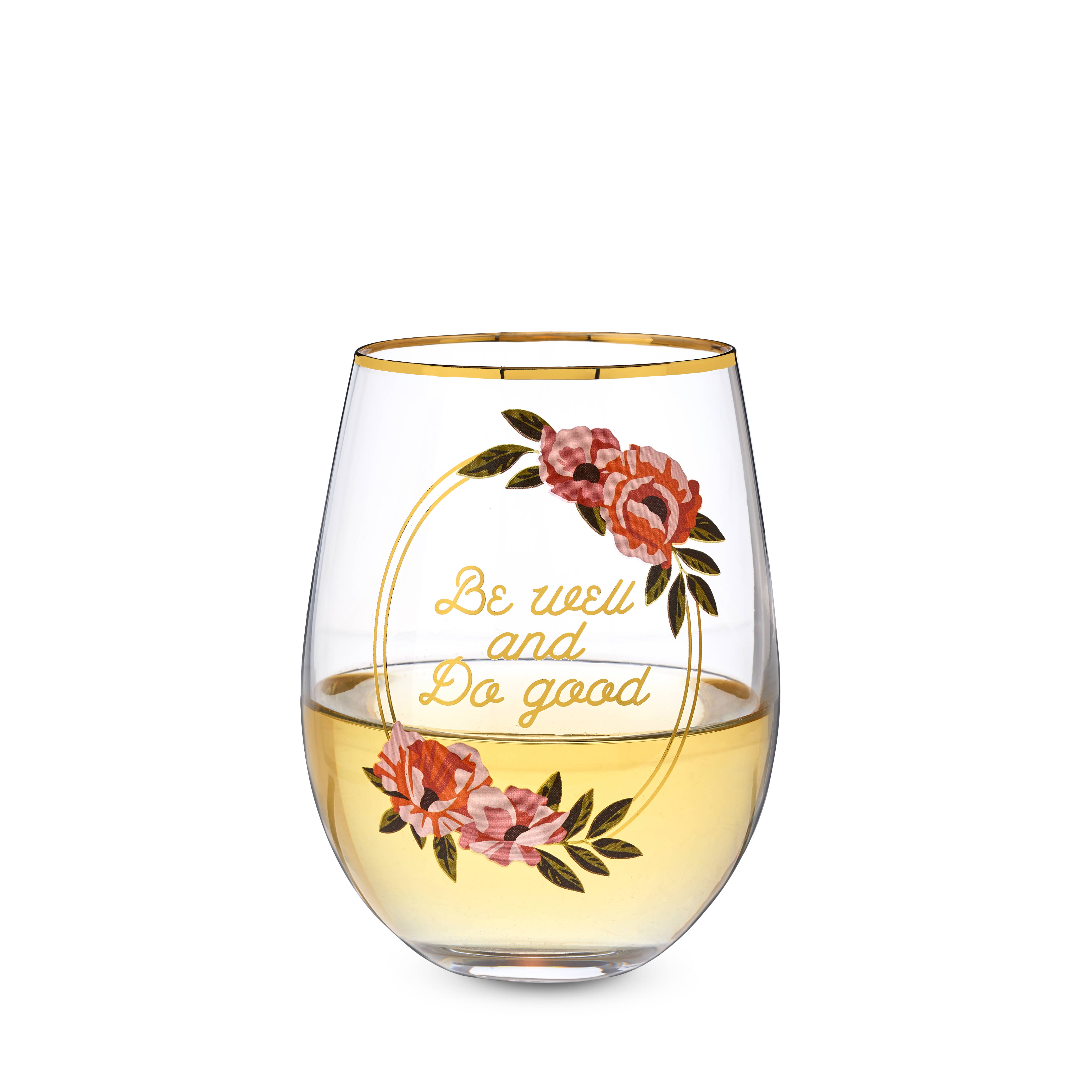 Engraved Crystal Stemless Wine Glass Wyoming Yellowstone National Park Home Living Barware Aloli Ru
