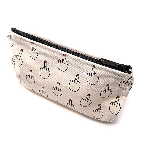 Unblushing - Wholesale Pouch - Women's - Middle Finger Makeup Bag Pouch - Fun Women's Accessory1
