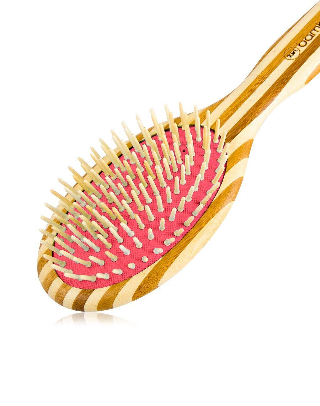 Tiri Pro – wholesale Hair brush/comb – Sustainable Bamboo Brush with Natural Bristles - Orange3