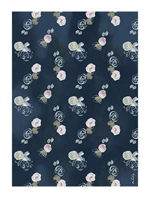 Blå Florals Gaveindpakning (ark) for engroshandel hos Our Heiday