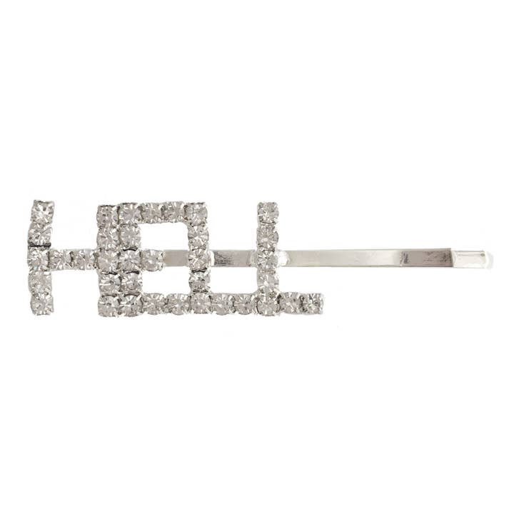Word! Crystal Bobby Pins - HELL for wholesale by Wildflower + Co.