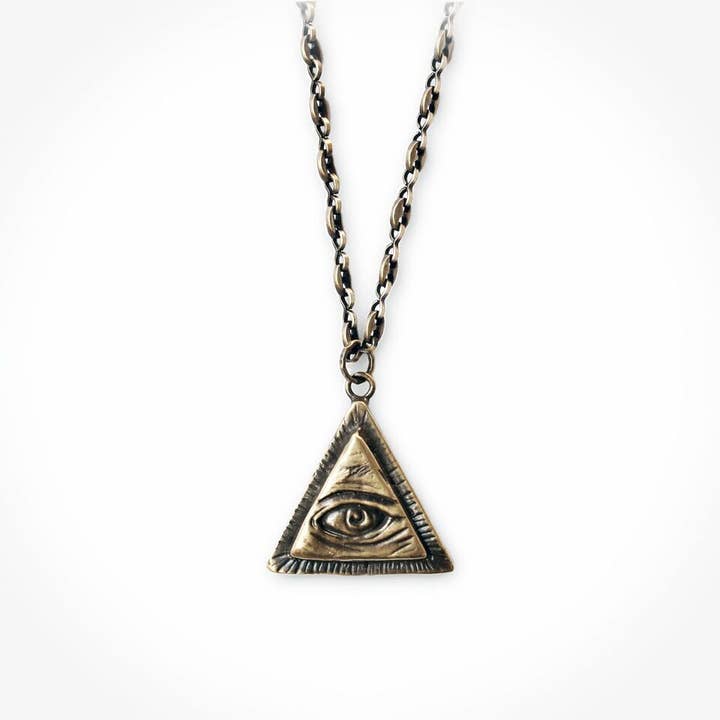 All Seeing Eye Halskette aus Messing für den Großhandel von Ivy & Gold Handcraft