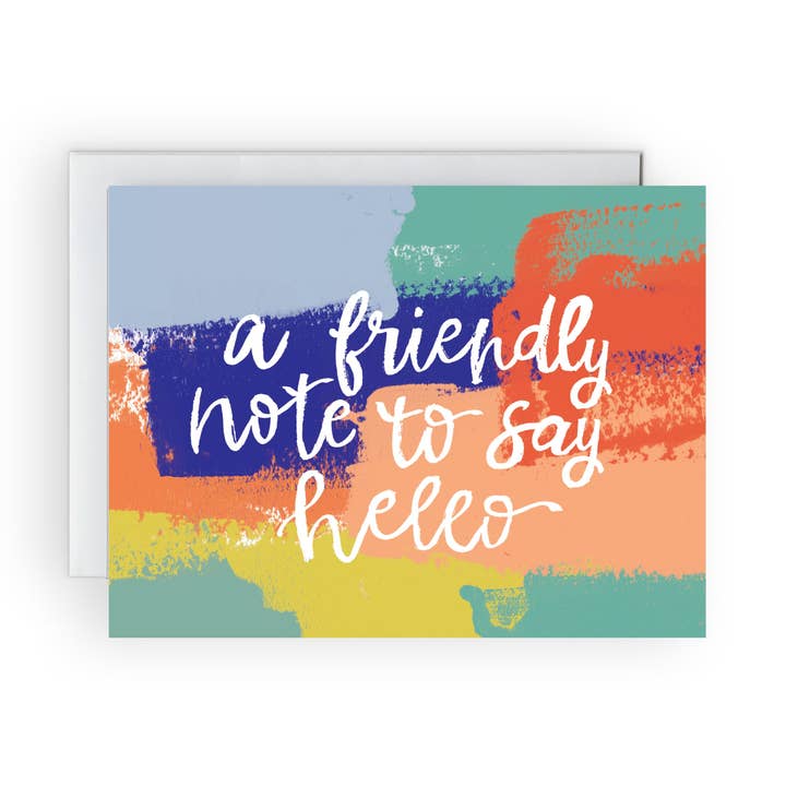 Friendly Note Hello Card for wholesale by The Paper Curator