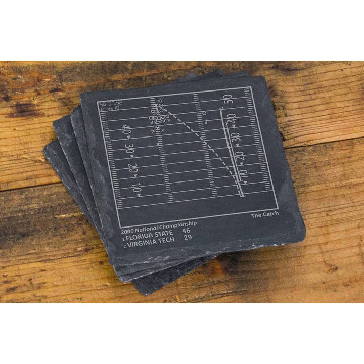 Beste voetbalwedstrijden van Florida State: Slate Coasters voor wholesale door Playbook Products