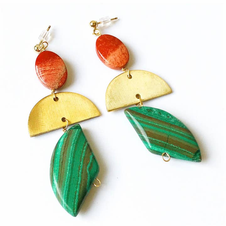 Modern Boho Earrings- Fall Jewelry Crystal Earrings for wholesale by Etymology Jewelry