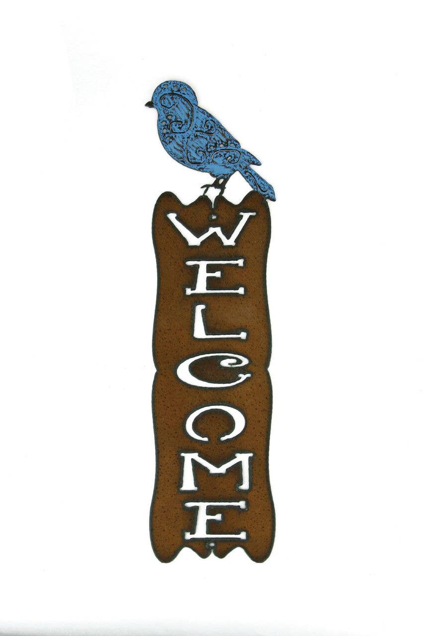 Whimsies – wholesale Utomhusskylt – Bird Welcome Sign Garden Spring naturälskare hållbar USA1