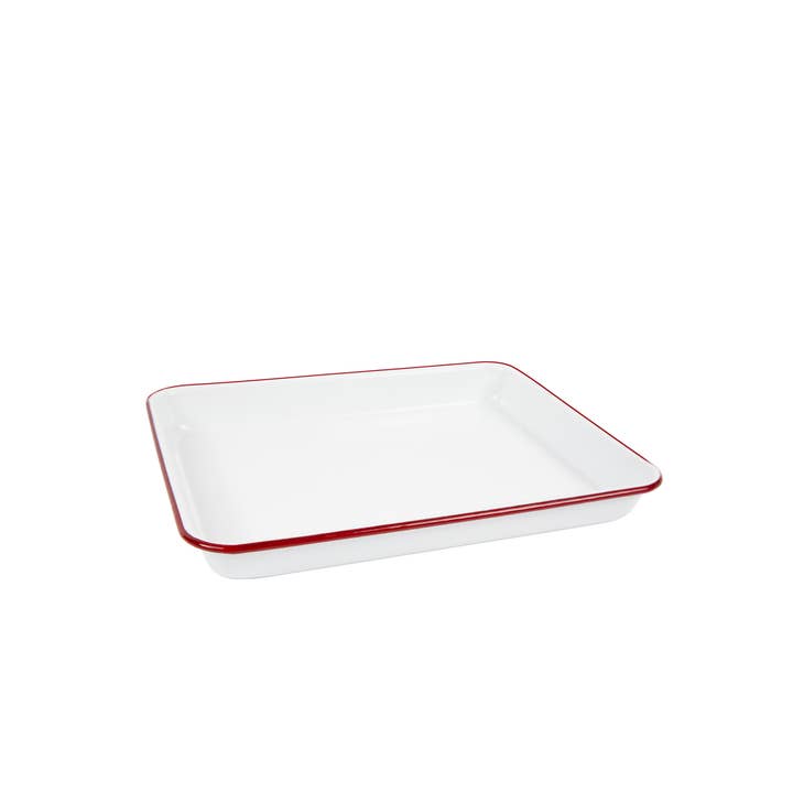 Crow Canyon Home - Wholesale Serving tray - Vintage Enamelware Small Rectangle Tray3