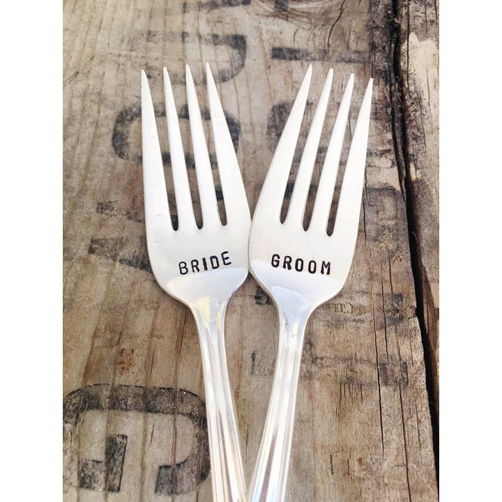 Set forcella Sposa/Sposo per la vendita all'ingrosso da parte di Pumpernickel and Wry