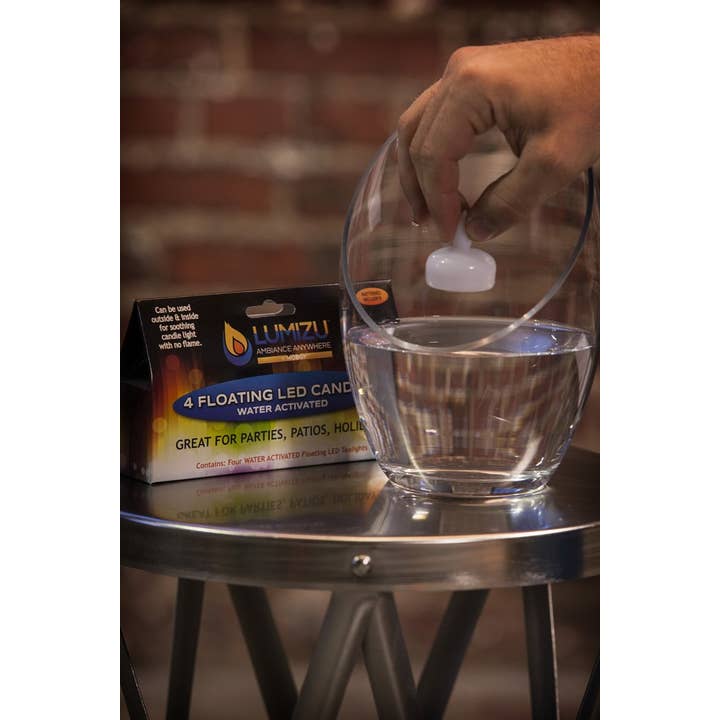 Modgy - Wholesale Flameless Candle - Warm White Water-Activated LED Candles - Pack of Four