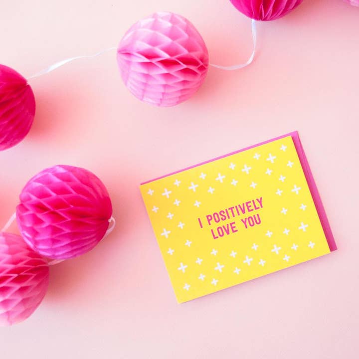 Graphic Anthology Greeting Cards - Vente Cartes de déclaration d'amour - Carte de vœux positivement Love You1