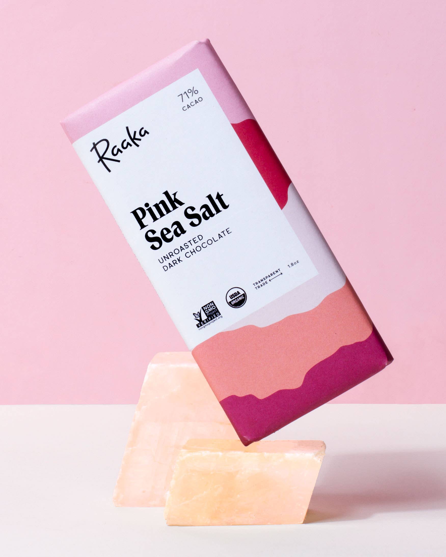 Raaka Chocolate - Vente Barre chocolatée - Tablette de chocolat noir au sel rose de mer 71%2