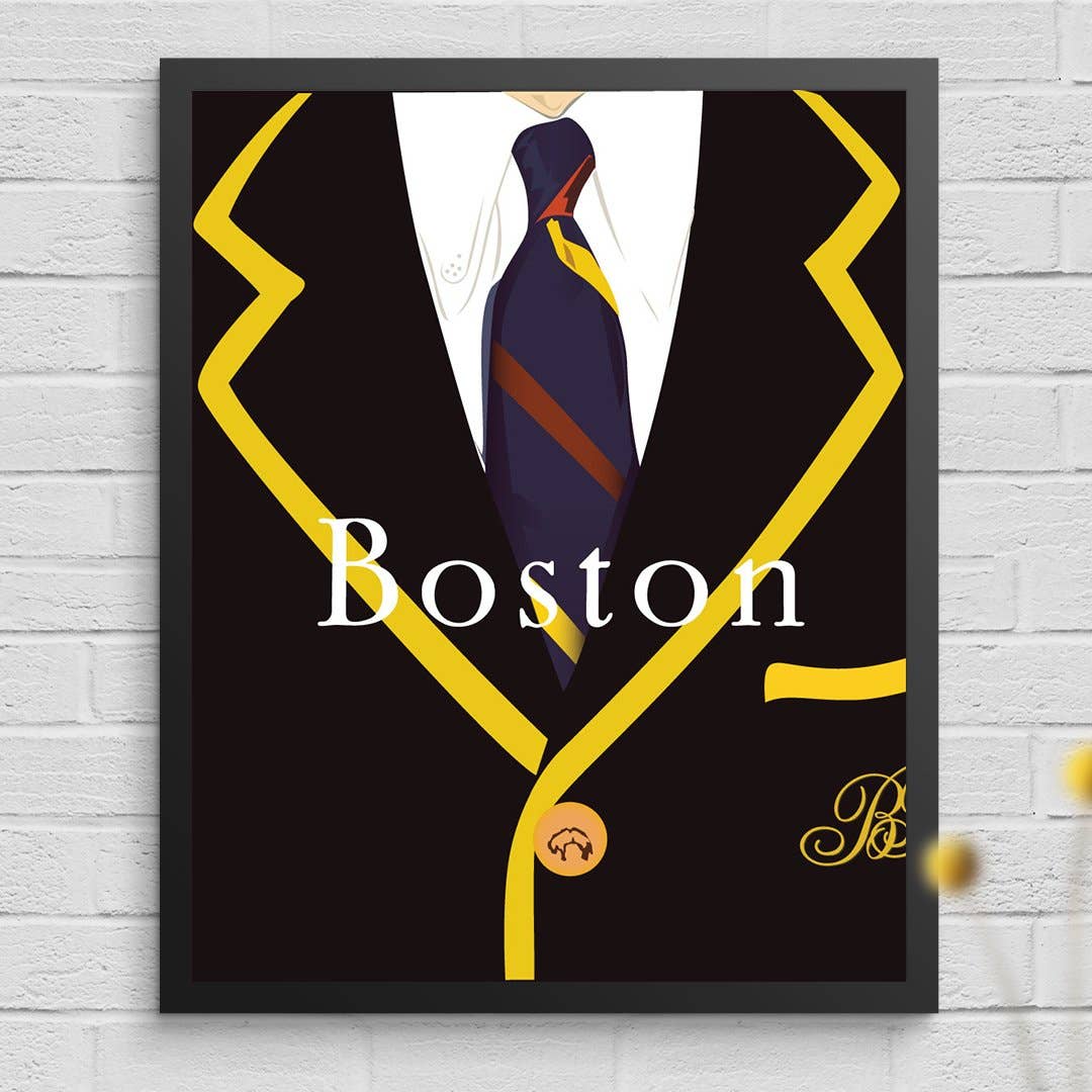Fridgedoor - Wholesale Everyday Greeting Card - 5'' x 7'' Preppy Jacket Boston Greeting Card0
