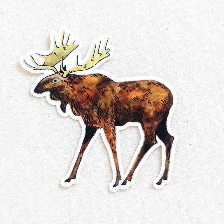 Moose Animal Vinyl Sticker Faire Com