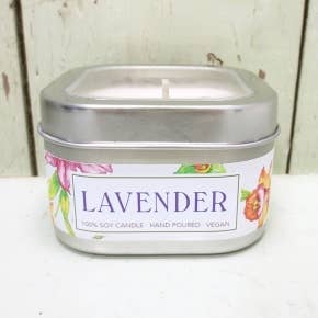Green Daffodil Bath & Body - Wholesale Travel Candles - Lavender Soy Candle in Small Tin - Herbal1