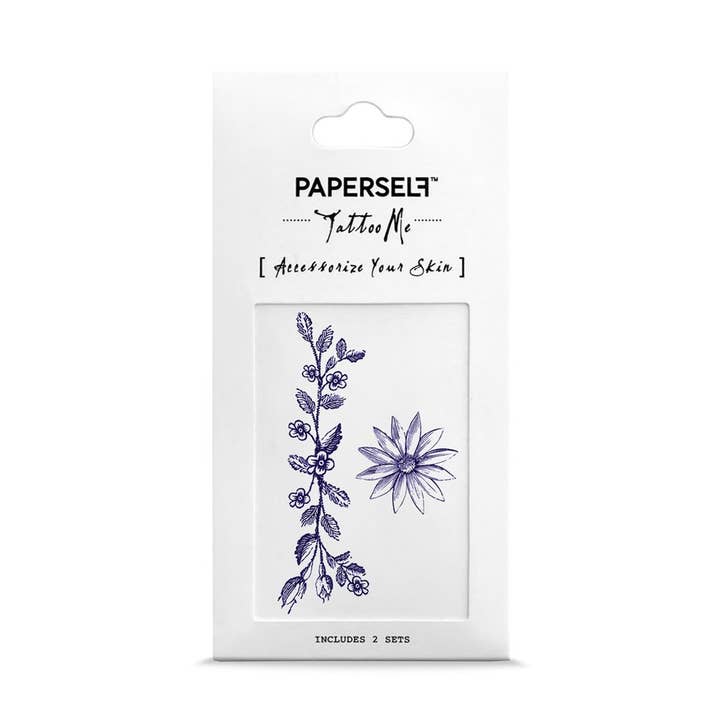 PAPERSELF - Wholesale Temporary Tattoo - Rosy And Daisy - Ring Temporary Tattoos Stickers0
