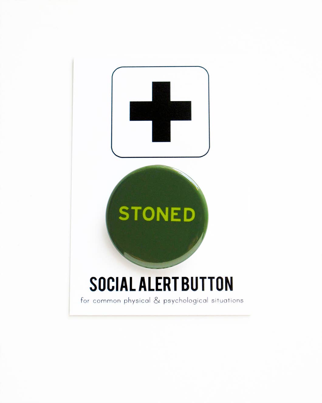 Word For Word Factory - Wholesale Lapel Pin/Button - STONED 1.25" Pinback Button Cannabis Themed Novelty Pin1