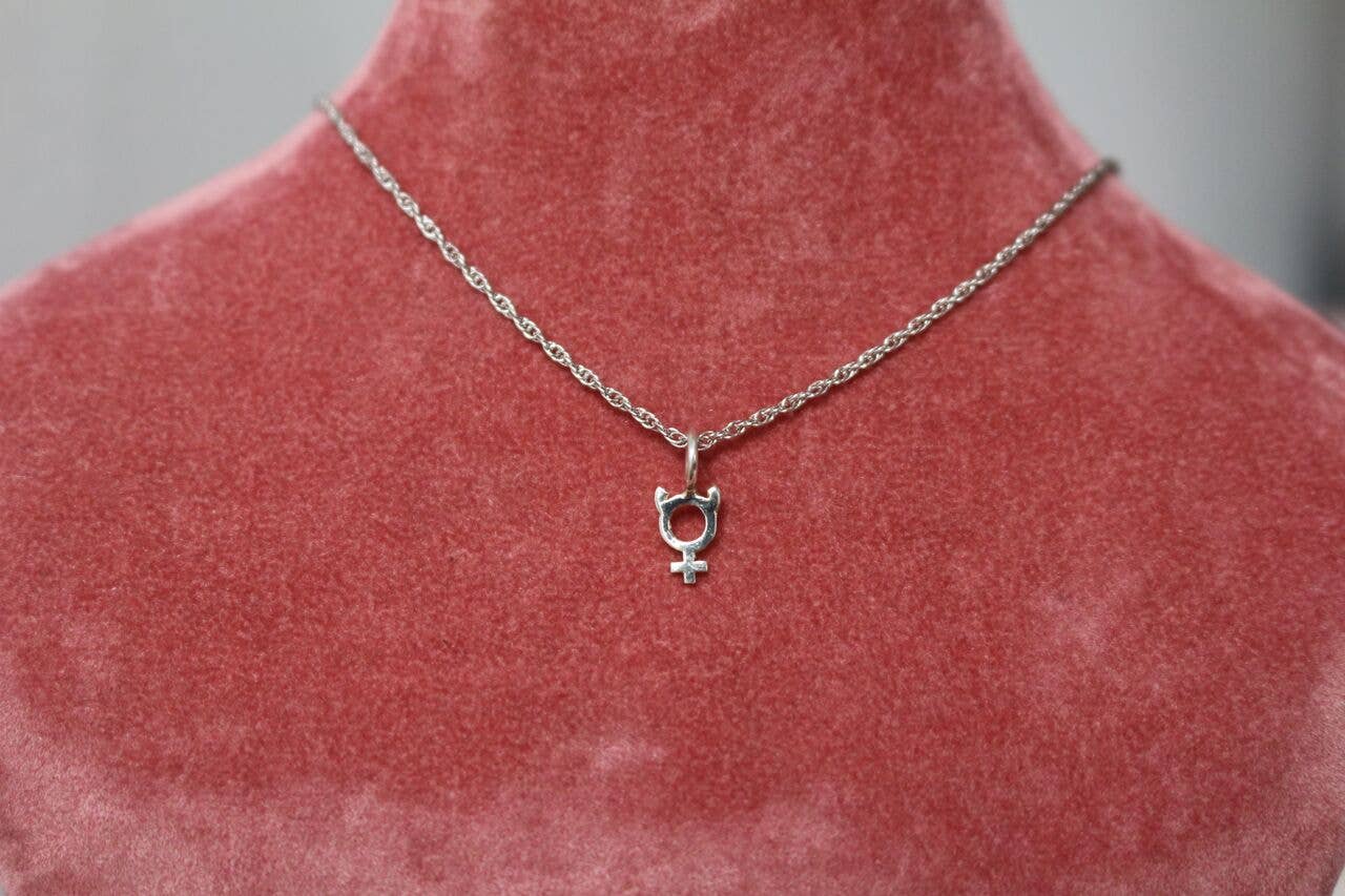 Sofia Ramsay - Wholesale Pendant/Charm Necklace - Planet Symbol Dainty Charm Necklaces in Sterling Silver0