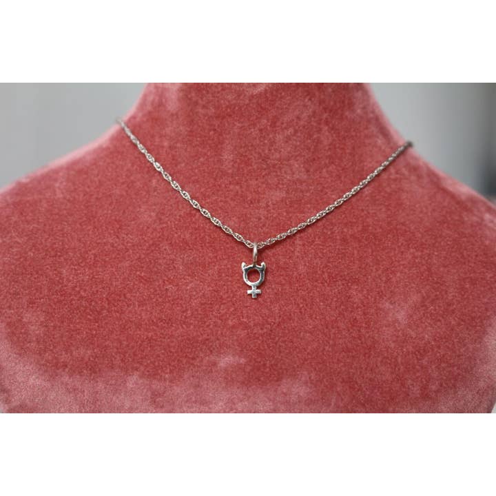 Sofia Ramsay - Wholesale Pendant/Charm Necklace - Planet Symbol Dainty Charm Necklaces in Sterling Silver