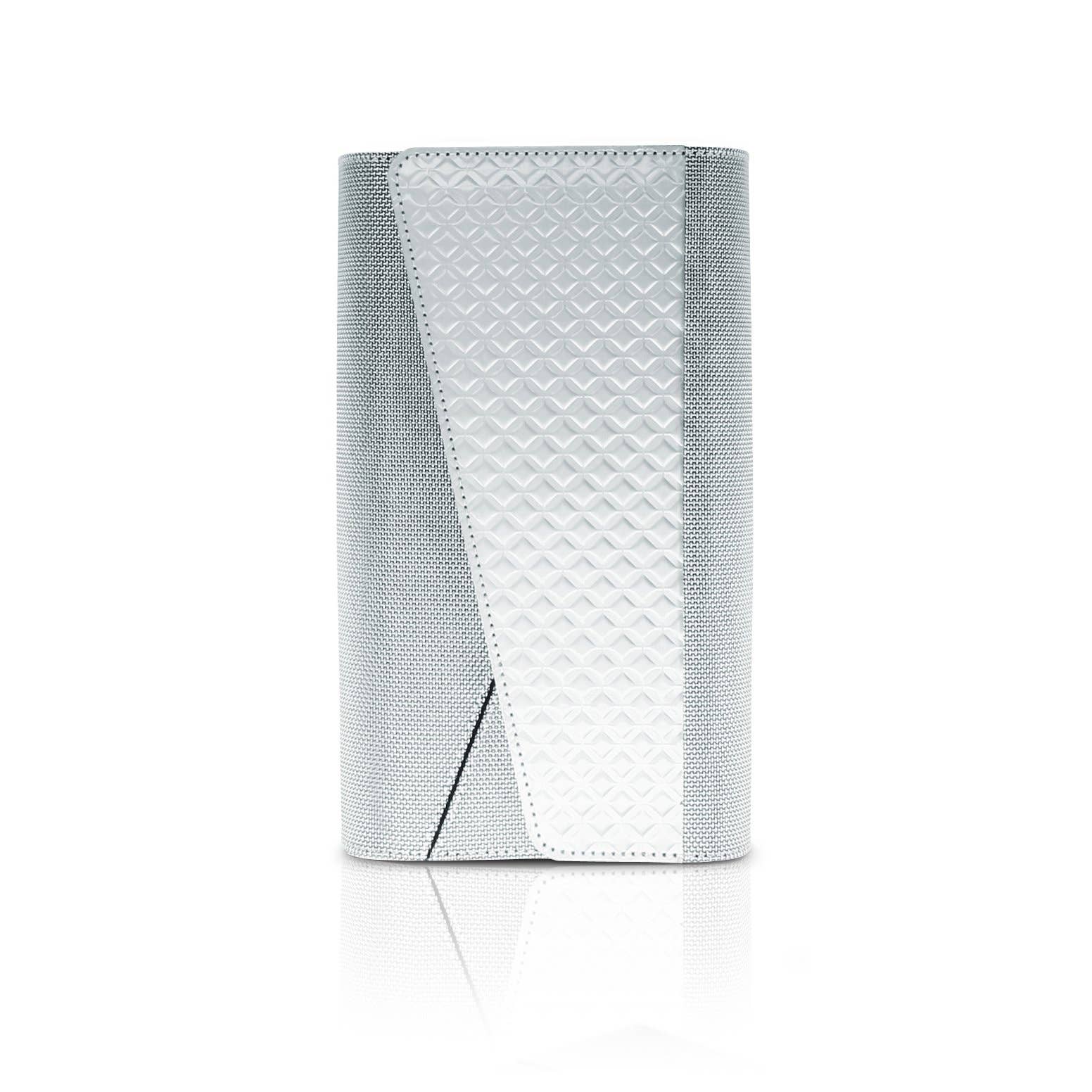 STEWART/STAND - Wholesale Clutch Bag - Women's - Clutch No. 7 Diamond Bias - Silver ((Vegan / RFID Blocking)1