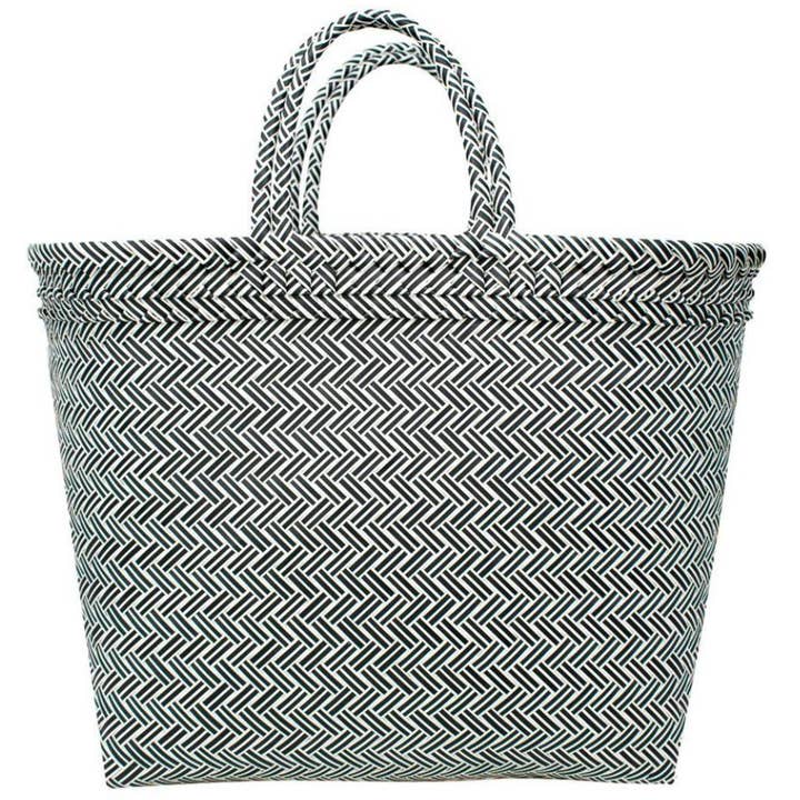 Maisy Tote: Black and White for wholesale by POPPY + SAGE