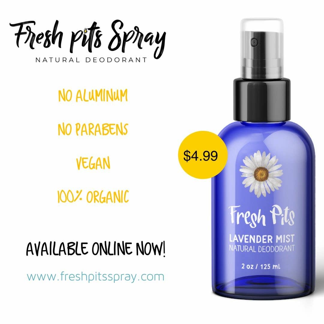 FreshPits Natural Products - Wholesale Deodorant - Unisex - 4 oz Fresh Pits Deodorant Spray2
