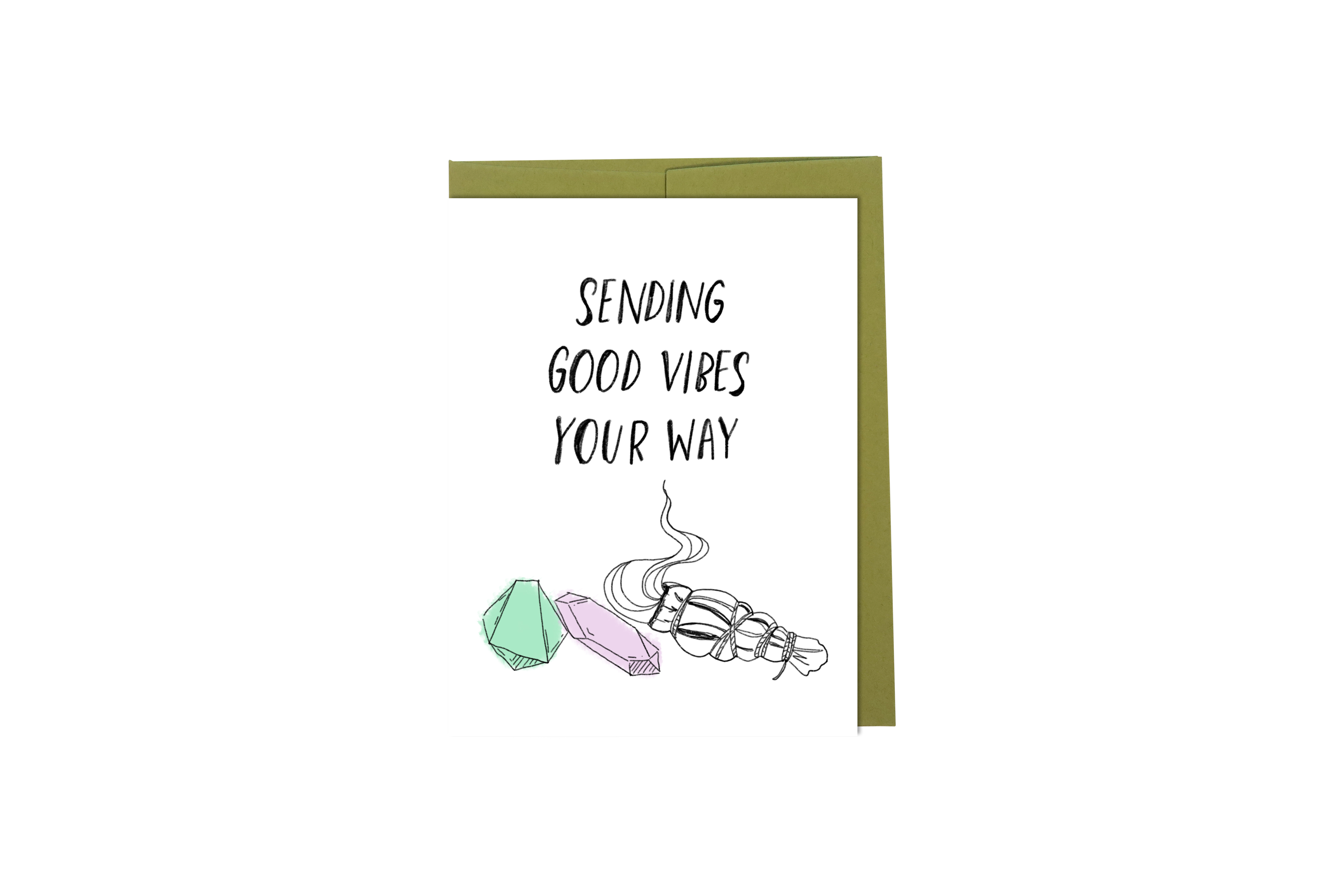 New Moon Paper Goods - Wholesale Everyday Greeting Card - Sending Good Vibes Your Way Card0
