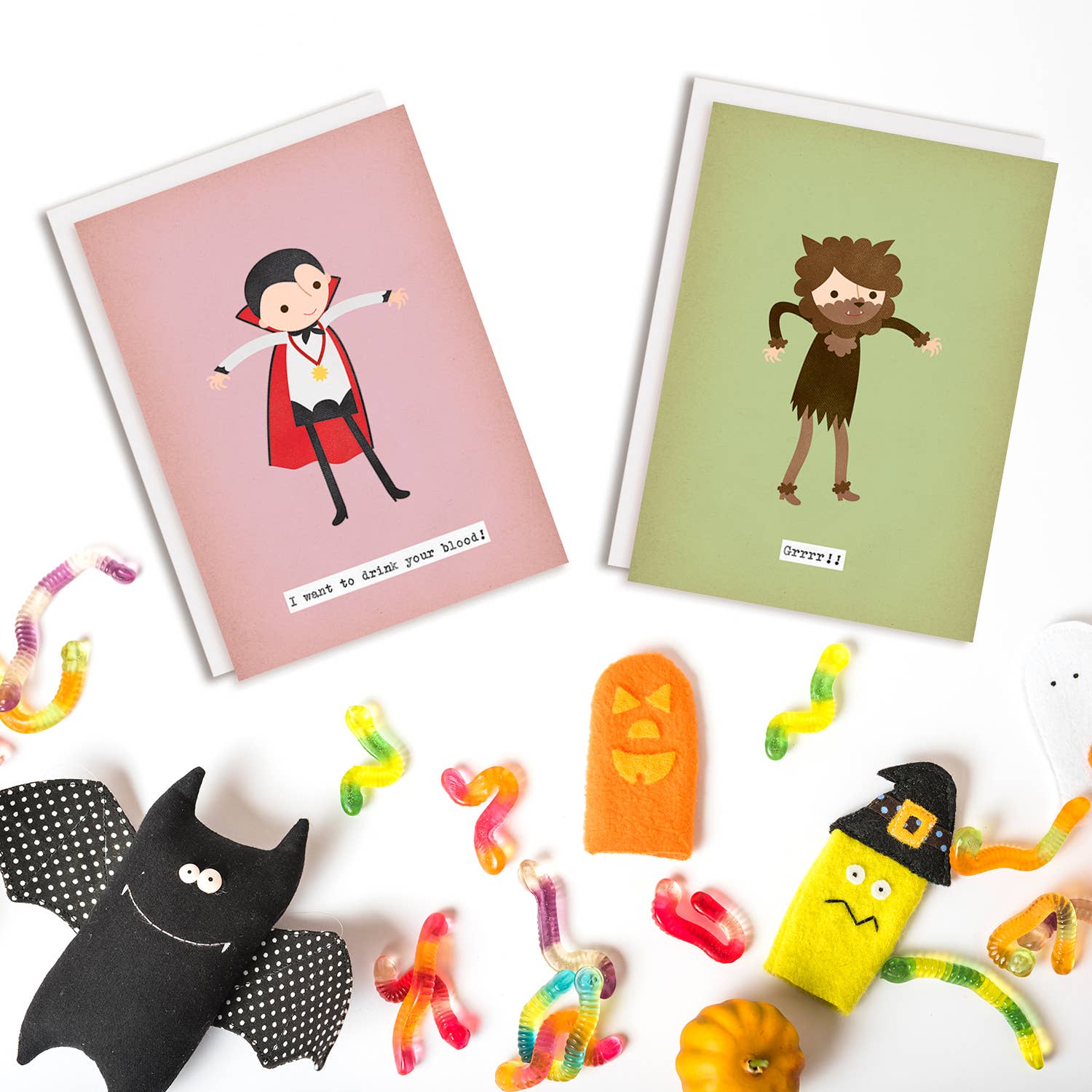 Rosy Designs - Wholesale Halloween Card - Cute Vampire Halloween Greeting Card1