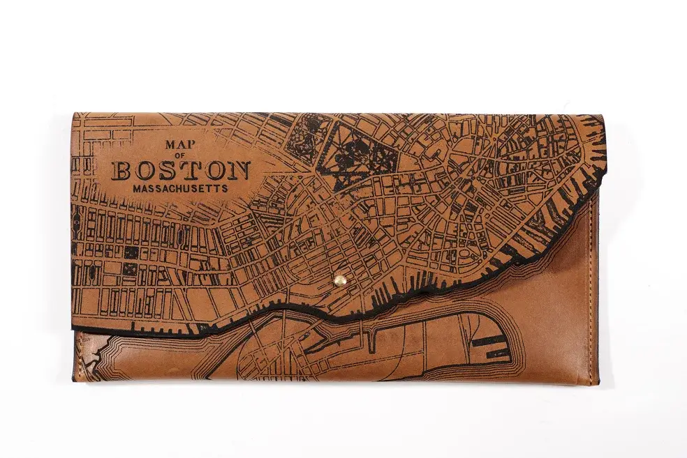 Tactile Craftworks - Wholesale Clutch Bag - Women's - Boston Map Clutch0